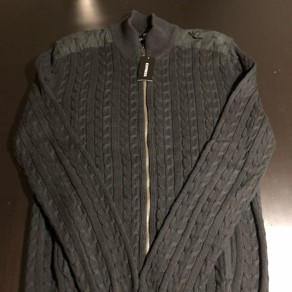 NWT EXPRESS Zipper Knit Sweater
